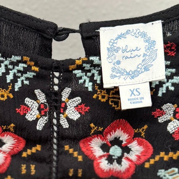 Black embroidered long sleeve  babydoll dress from Blue Rain XS - Picture 7 of 7